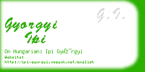 gyorgyi ipi business card